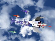 敵艦隊上空