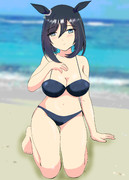 ウマ娘エイシンフラッシュの黒ビキニ