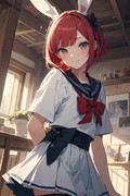 哲学ニュースにも掲載されたウサギの女の子「ウェンディちゃん」のAIイラスト