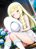 リリーエちゃん雨宿り
