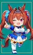 AIに描かせたちびキャラのダイワスカーレット