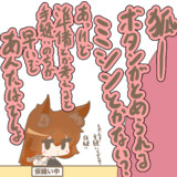 仮縫い中の狐