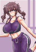今日の汗だくスポブラパンツ