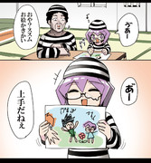 ホビーアニメで主人公にやられた敵幹部が刑務所で生活してるシーン