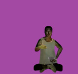 口をもぐもぐしながら食事をするラスター食パンマン.gif