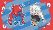 ミャクミャク様とあかりちゃん