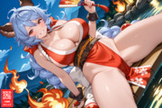 不知火舞のコスプレをしたサテュロスちゃん