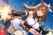 艦これの長門のコスプレをしたアーモンドアイちゃん
