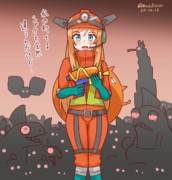 何かのバイトに参加するサーモンさん