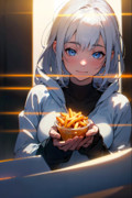 一緒にポテトを食べましょう