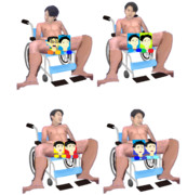 車椅子　逝イグッ田　png素材