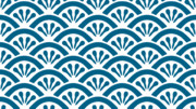 【素材】藍／藍色1・花青海波様シームレスパターン・背景・浴衣模様【フリー素材処くらげや】