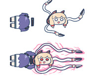 空飛ぶユウカとデスモモイ