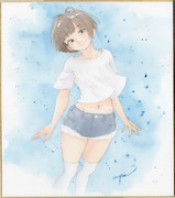 デニムショートニーソ