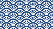【素材】藍／紺色1・花青海波模様・シームレスパターン・背景・浴衣模様【フリー素材処くらげや】