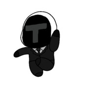 黒いTレーナー(たぬき)