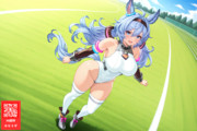 ミホノブルボンのコスプレをしたサテュロスちゃん