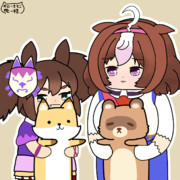 きつねとたぬきとうまむすめ