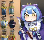 お土産屋のかっこいいキーホルダーを選ぶラドリー