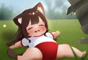 お、およちになって……栄養たっぷりブルマンチョのさちみ、ケチュ肉クリーム焼きはごかんべんだニャン