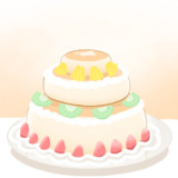 北海道チーズ蒸しウエディングケーキ