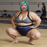 相撲部に入部したぱーてぃ信子