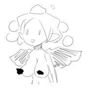 そうだよ烏天狗は飛ぶときの風圧のせいで長乳なんだ