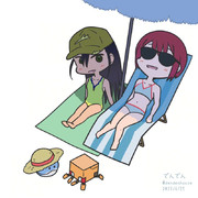 「マチュとニャアンは二人で自在に泳げるのだ。」