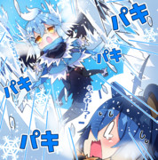 イヴェルカーナちゃんとアオアシラちゃん。