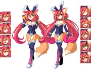 『Bunnimals -バニーガール・アニマルズ-』ローザ立ち絵 表情差分
