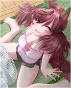 扇風機が涼しくて落ち着くネイチャ