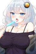 …あついね