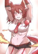 暑い日は赤龍を描くにかぎる