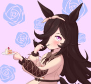 ケーキ食べるライスちゃん