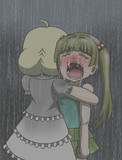 雨の日の夕方に