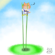 謎の乗り物を乗りこなす