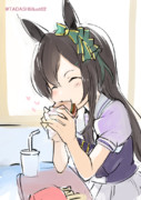 バーガーたべてるドーベルさん