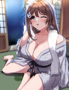 湯上がり長鯨ちゃんと一緒に