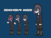 姿勢の悪い夜語トバリ　立ち絵素材