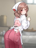 割烹着春風