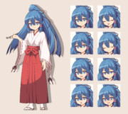 宮出口瑞霊（巫女）立ち絵素材