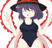 夏だから部屋で水着になってみた衣玖さん