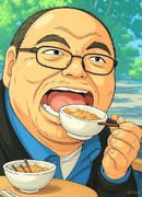 健康のためにおかめ納豆食べチャーハン