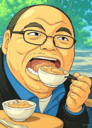 健康のためにおかめ納豆食べ茶