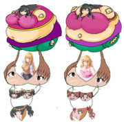 とあるガールズの気球化 png素材