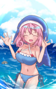 【第12回T1グランプリ支援絵】水遊びする美宵ちゃん