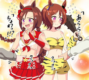 おへそにいたずらされちゃうサクラバクシンオー&サクラローレル