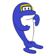 マリオのイルカ png素材　リフトン