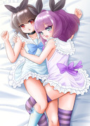 ナチュじょのあゆむくんを抱き枕代わりにするみくくん
