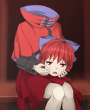 頭を下げる赤蛮奇